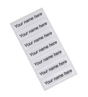 Personalised Pre-printed Iron on Name Labels (Pack of 20)