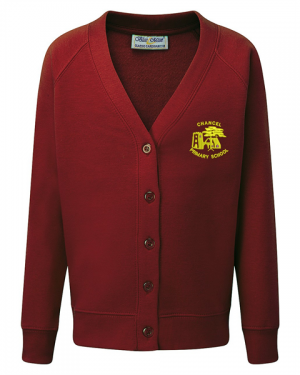 Chancel Primary School Premium Cardigan in Burgundy