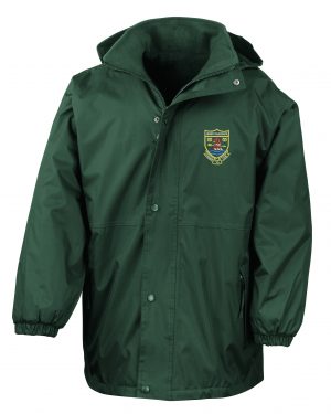 Henry Chadwick jacket with embroidered logo in Bottle Green