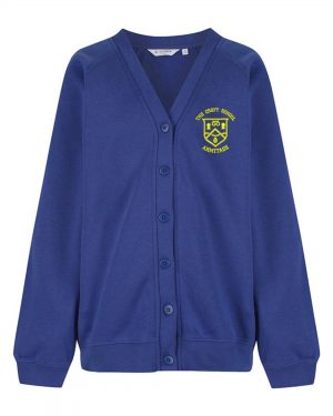 The Croft Primary School Premium Cardigan in Royal Blue