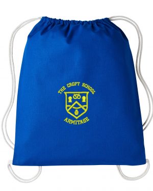The Croft Primary School 100% Cotton PE Bag in Royal Blue