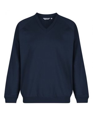 Rocklands Premium V Neck Sweatshirt in Navy