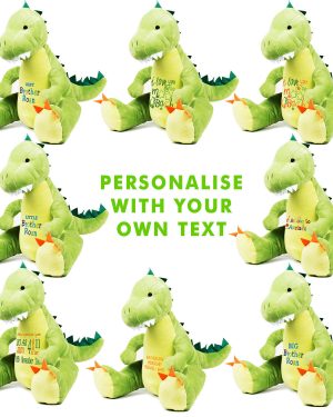 Large 45cm Personalised Embroidered Dinosaur
