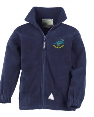 John Bamford fleece with embroidered logo in Navy
