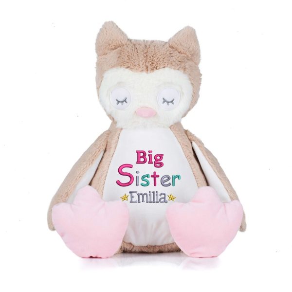 owl2 Large 45cm Personalised Embroidered Owl