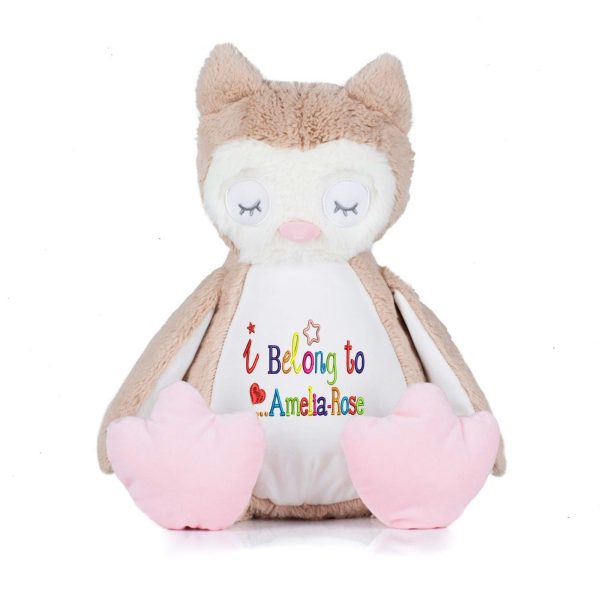 owl6 Large 45cm Personalised Embroidered Owl
