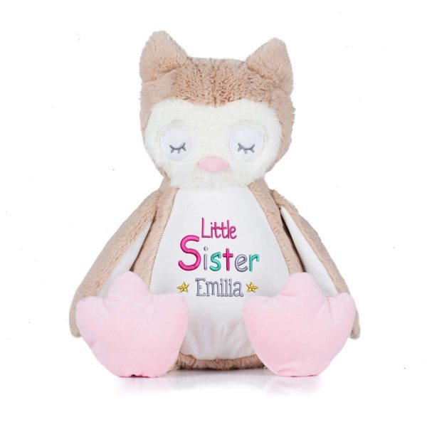 owl7 Large 45cm Personalised Embroidered Owl