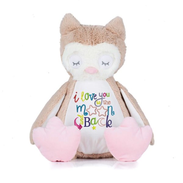 owl8 Large 45cm Personalised Embroidered Owl