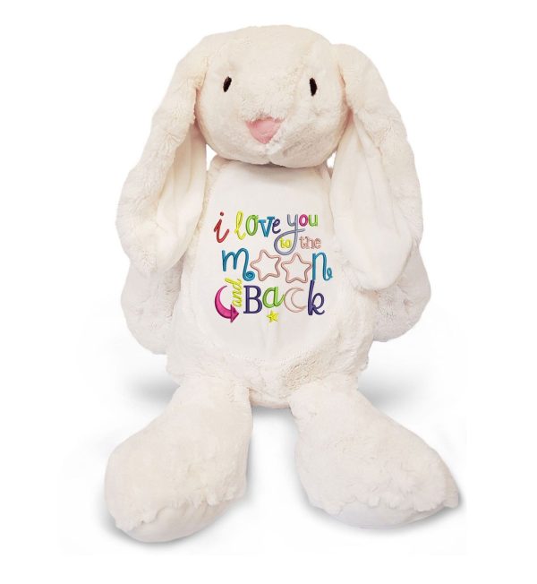 Large 45cm Personalised Embroidered Bunny Rabbit