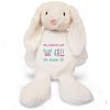 Large 45cm Personalised Embroidered Bunny Rabbit