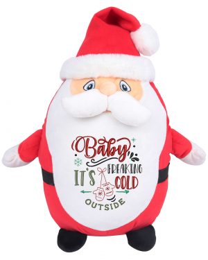 Large 45cm Personalised Freaking Cold Santa Cuddly Gift