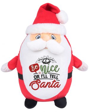 Large 45cm Personalised Be Nice Santa Cuddly Gift
