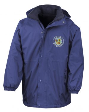 Etching hill jacket with embroidered logo in Royal Blue