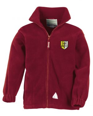 St Peter and St Paul RC Primary School Fleece in Burgundy