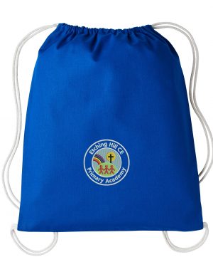 Etching Hill 100% Cotton PE Bag in Royal Blue