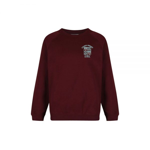 colwich_maroon_sweatshirt Colwich Primary School Premium Sweatshirt in Burgundy