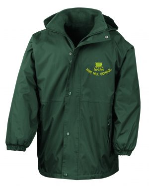 Hob Hill jacket with embroidered logo in Bottle Green