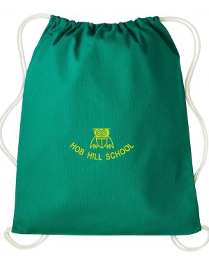 Hob Hill 100% Cotton PE Bag in Bottle Green
