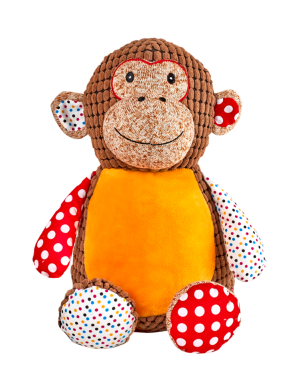 Cubbies Harlequin Brown Personalised Embroidered Monkey