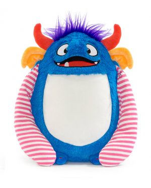 Cubbies Personalised Embroidered Plush Blue Monster