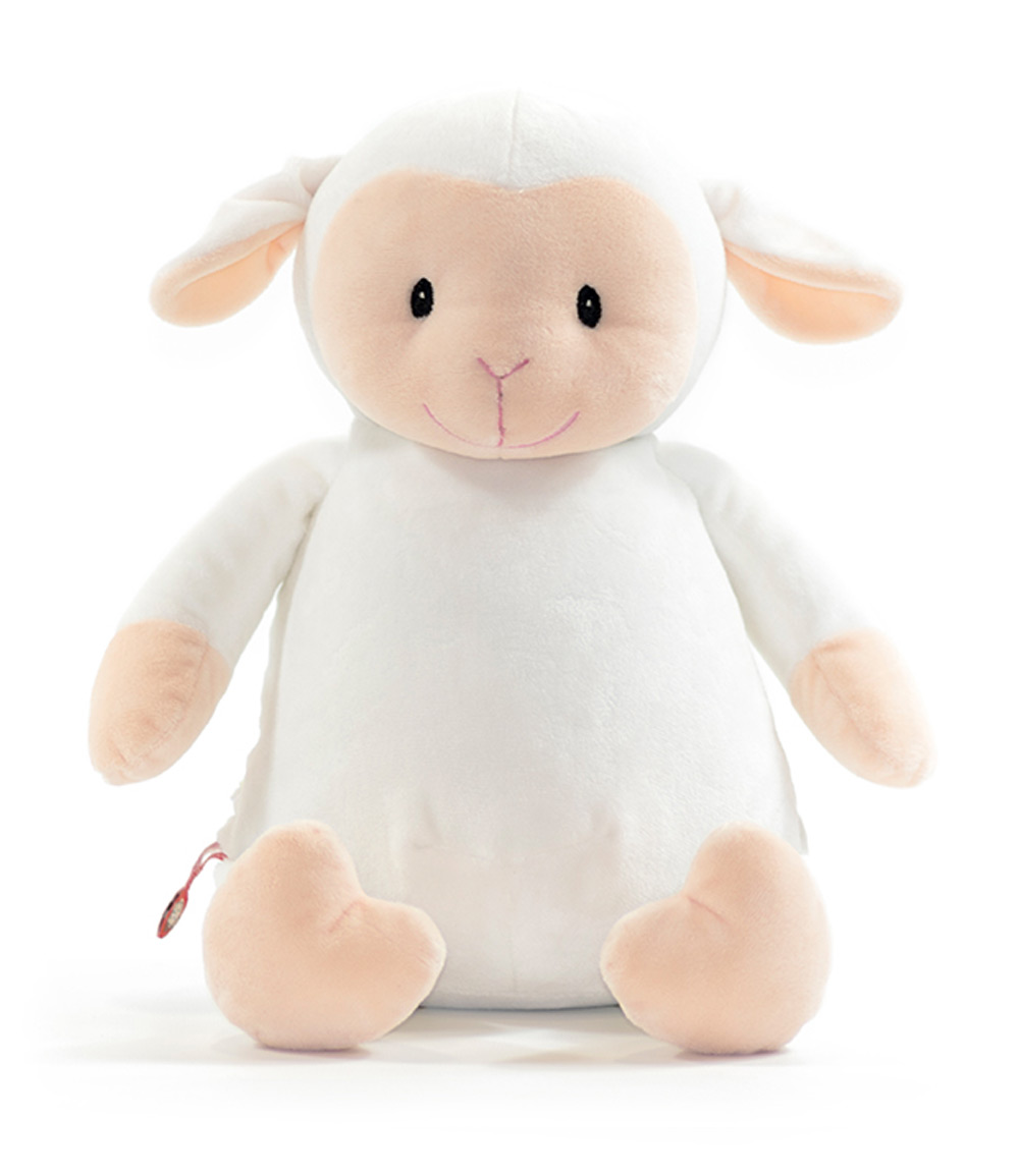 Cubbies Personalised Embroidered Soft Plush Lamb Blueprint Designs
