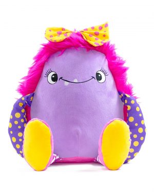 Cubbies Personalised Embroidered Pink Plush Monster