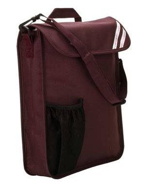 St Peter & St Pauls Book Bag with Water Bottle Holder in Burgundy