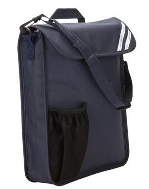 Rocklands Book Bag with Water Bottle Holder in Navy