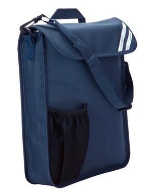 The Croft Book Bag with Water Bottle Holder in Royal Blue