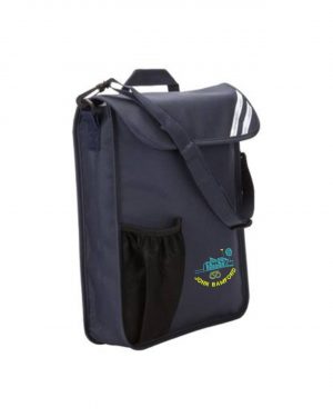 John Bamfords Book Bag with Water Bottle Holder in Navy