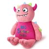 Embroidered Pink Monster Bear