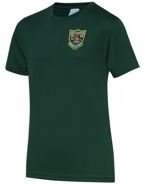 Henry Chadwick Cool Wicking Fabric PE T-shirt in Bottle Green