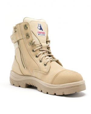 Steel Blue Southern Cross Zip Scuff Sand S3 Leather Work Boot