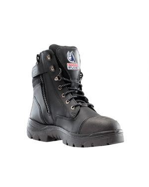 Steel Blue Southern Cross Zip GraphTEC / Black Scuff S3 Leather Work Boot