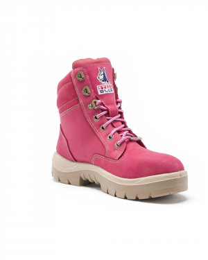 Steel Blue Southern Cross Ladies Pink S3 Leather Work Boot