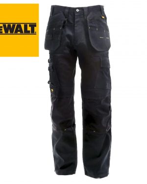 DeWalt Pro Tradesman Cargo Holster Pocket Black Trousers
