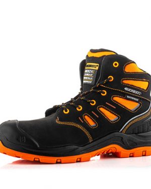 Buckbootz BVIZ2BKOR Buckzviz Lace Boot, Black / Hi-Vis Orange