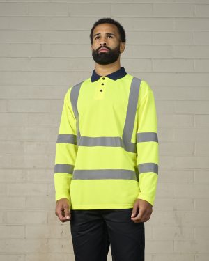 High visibility long sleeve polo