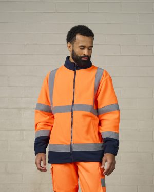 High visibility full-zip fleece