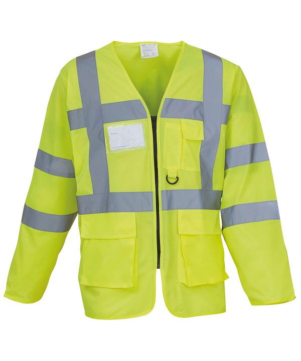 Hi-vis executive long sleeve waistcoat (HVJ800) 1 Hi-vis executive long sleeve waistcoat (HVJ800)
