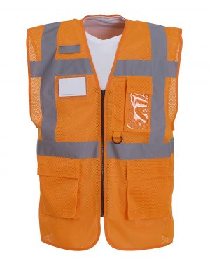 Hi-vis top cool open-mesh executive waistcoat (HVW820)
