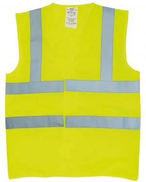 Flame-retardant hi-vis sleeveless waistcoat (HVW100FR)