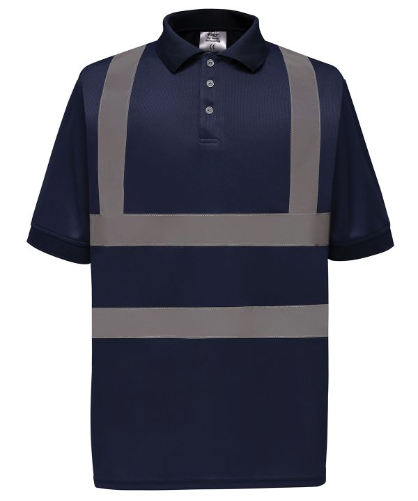 Hi-vis short sleeve polo (HVJ210) 1 Hi-vis short sleeve polo (HVJ210)