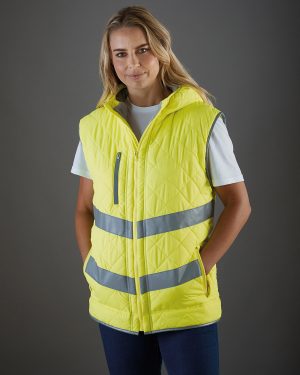 Hi-vis Kensington hooded gilet (HV007)