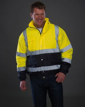 Hi-vis two-tone bomber jacket (HVP218)