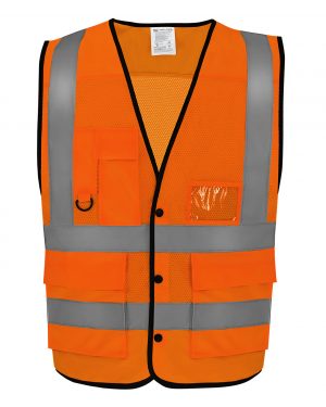 Hi-vis superior open mesh button waistcoat (HVW860)