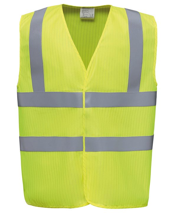Hi-vis flame-retardant anti-static waistcoat (HVW100ASFR) 1 Hi-vis flame-retardant anti-static waistcoat (HVW100ASFR)