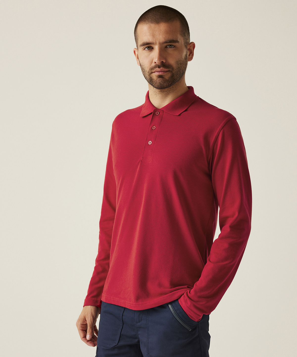 Pro 65/35 long sleeve polo