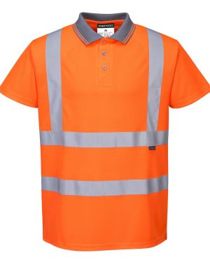 Hi-vis short sleeved polo (S477/RT22) 1 Hi-vis short sleeved polo (S477/RT22)